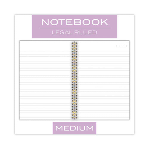 Jewel Tone Notebook, Gold Twin-wire, 1-subject, Wide/legal Rule, Teal Cover, (80) 9.5 X 7.25 Sheets