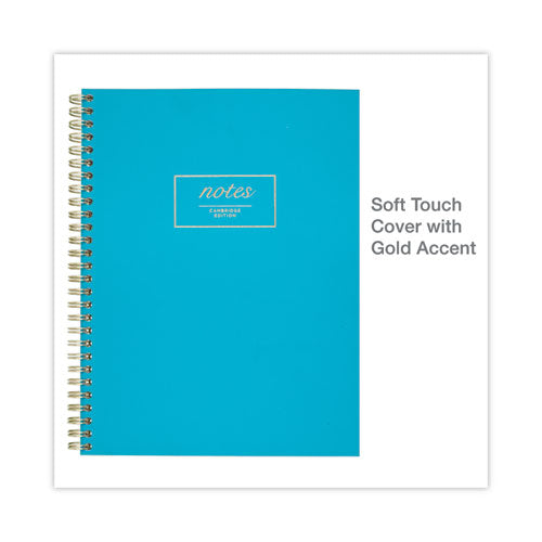 Jewel Tone Notebook, Gold Twin-wire, 1-subject, Wide/legal Rule, Teal Cover, (80) 9.5 X 7.25 Sheets