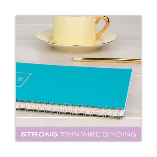 Jewel Tone Notebook, Gold Twin-wire, 1-subject, Wide/legal Rule, Teal Cover, (80) 9.5 X 7.25 Sheets