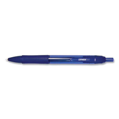 Striderio Gel Pen, Retractable, Medium 0.7 Mm, Blue Ink, Translucent Blue Barrel, 12/box