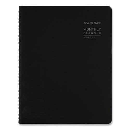 Contemporary Monthly Planner, 8.75 X 7, Black Cover, 12-month (jan To Dec): 2023