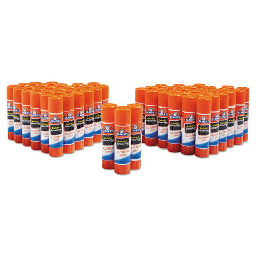 Washable School Glue Sticks, 0.24 Oz, Applies And Dries Clear, 60/box