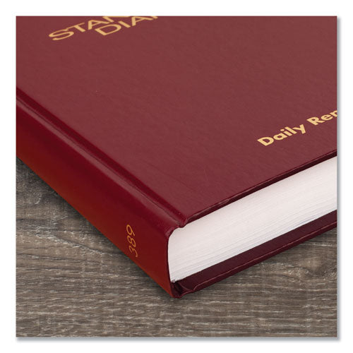 Standard Diary Daily Reminder Book, 2024 Edition, Medium/college Rule, Red Cover, (201) 8.25 X 5.75 Sheets