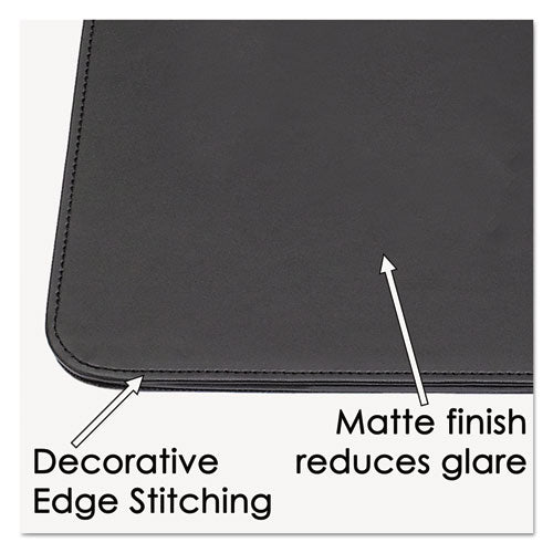 Sagamore Desk Pad, With Decorative Stitching, 24 X 19, Black