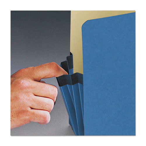 Colored File Pockets, 5.25" Expansion, Letter Size, Blue