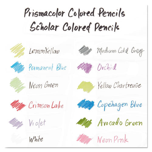 Scholar Colored Pencil Set, 3 Mm, Hb (#2), Assorted Lead And Barrel Colors, 48/pack