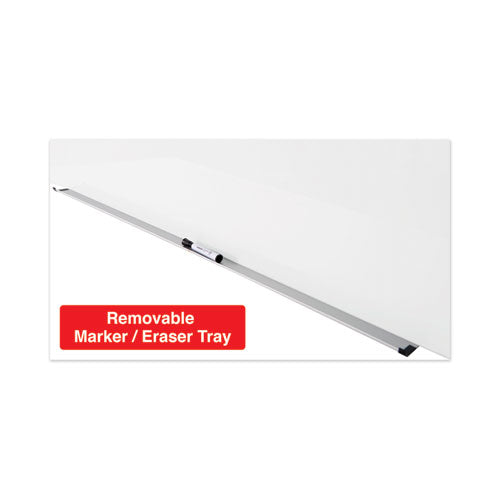 Frameless Magnetic Glass Marker Board, 72 X 48, White Surface