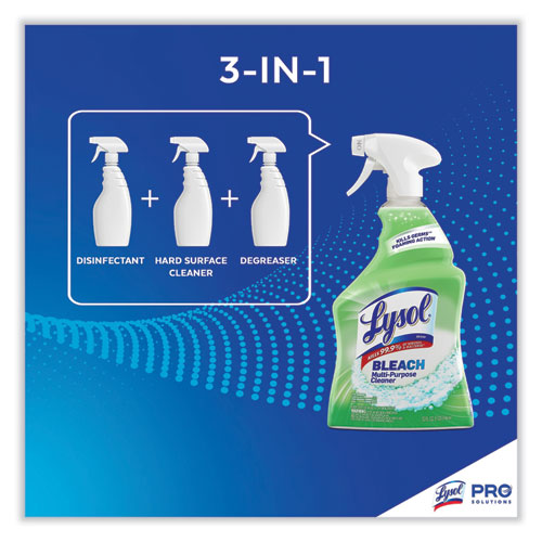 Multi-purpose Cleaner With Bleach, 32 Oz Spray Bottle, 12/carton