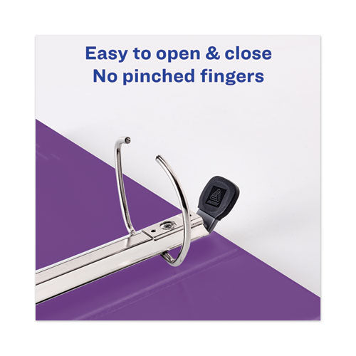 Heavy-duty View Binder With Durahinge And Locking One Touch Ezd Rings, 3 Rings, 4" Capacity, 11 X 8.5, Purple