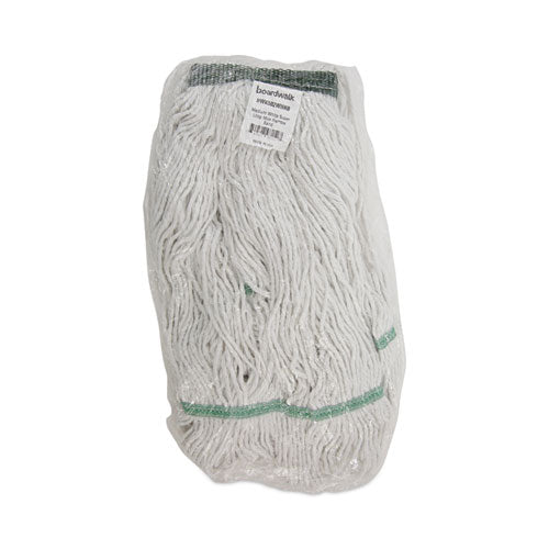 Mop Head, Premium Standard Head, Cotton/rayon Fiber, Medium, White