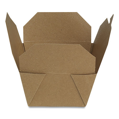 Reclosable One-piece Natural-paperboard Take-out Box, 4.5 X 5 X 2.5, Brown, Paper, 450/carton