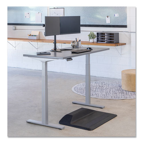 Cambio Height Adjustable Desk Base, 72" X 30" X 24.75" To 50.25", Silver