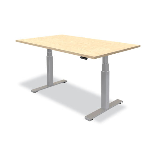 Cambio Height Adjustable Desk Base, 72" X 30" X 24.75" To 50.25", Silver