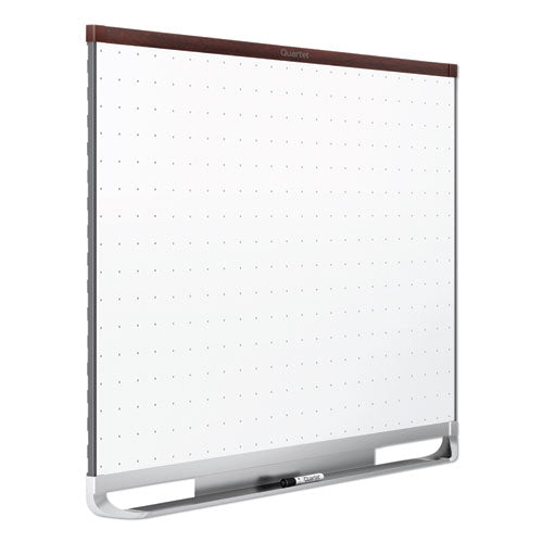 Prestige 2 Total Erase Whiteboard, 72 X 48, White Surface, Mahogany Fiberboard/plastic Frame