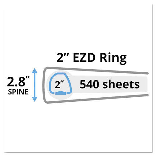 Heavy-duty Non-view Binder With Durahinge And One Touch Ezd Rings, 3 Rings, 2" Capacity, 11 X 8.5, Blue