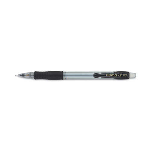 G2 Mechanical Pencil, 0.7 Mm, Hb (#2), Black Lead, Clear/black Barrel, Dozen