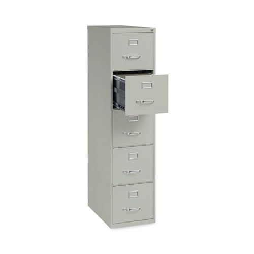 Vertical Letter File Cabinet, 5 Letter-size File Drawers, Light Gray, 15 X 26.5 X 61.37