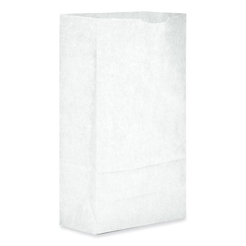 Grocery Paper Bags, 35 Lb Capacity, #6, 6" X 3.63" X 11.06", White, 500 Bags