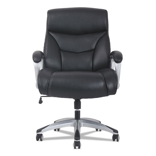 3-forty-one Big And Tall Chair, Supports Up To 400 Lb, 19" To 22" Seat Height, Black Seat/back, Chrome Base