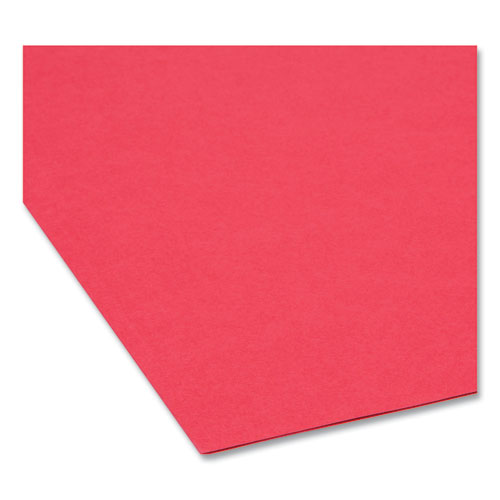 Reinforced Top Tab Colored File Folders, 1/3-cut Tabs: Assorted, Legal Size, 0.75" Expansion, Red, 100/box