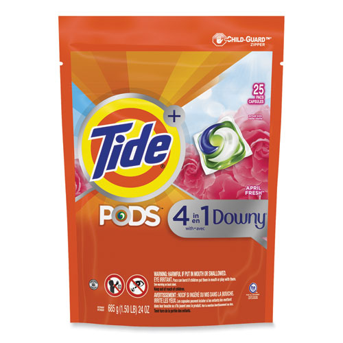 Pods, With Downy, April Fresh Scent, 25 Pods/pack, 3 Packs/carton