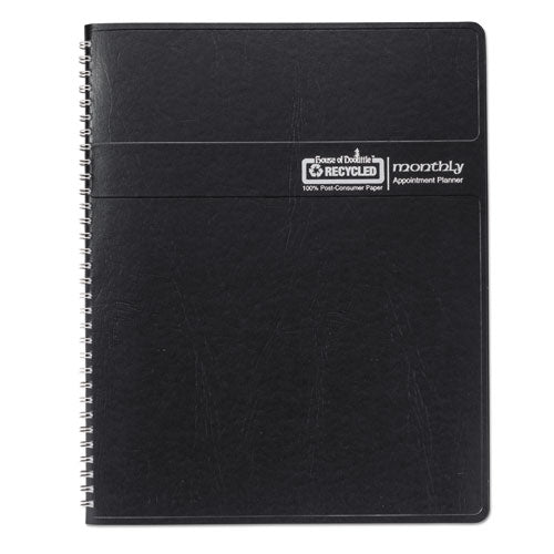 14-month Recycled Ruled Monthly Planner, 8.75 X 6.78, Black Cover, 14-month (dec To Jan): 2023 To 2025