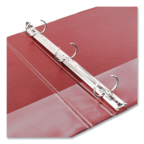 Economy Non-view Binder With Round Rings, 3 Rings, 1" Capacity, 11 X 8.5, Red, (3310)