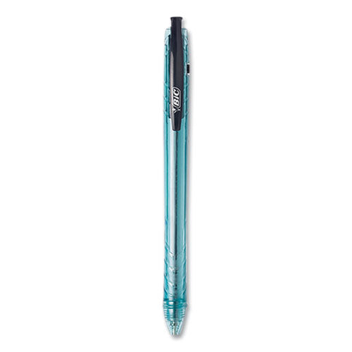 Revolution Ocean Bound Ballpoint Pen, Retractable, Medium 1 Mm, Black Ink, Translucent Blue Barrel, 4/pack