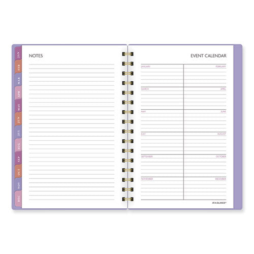 Badge Geo Weekly/monthly Planner, 8.5 X 6.38, Purple/white/gold Cover, 13-month (jan To Jan): 2024 To 2025