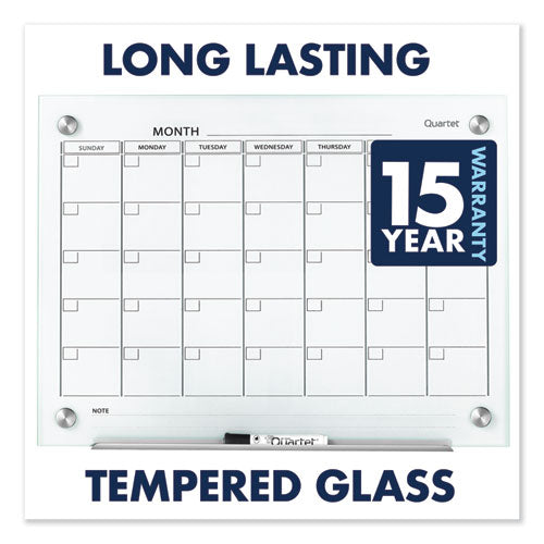 Infinity Magnetic Glass Calendar Board, One Month, 48 X 36, White Surface