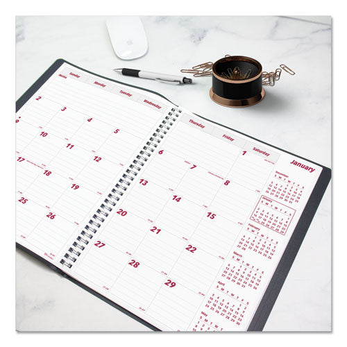 Essential Collection 14-month Ruled Monthly Planner, 11 X 8.5, Black Cover, 14-month (dec To Jan): 2023 To 2025