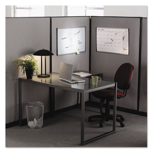 Arc Frame Cubicle Magnetic Dry Erase Board, 30 X 18, White Surface, Silver Aluminum Frame