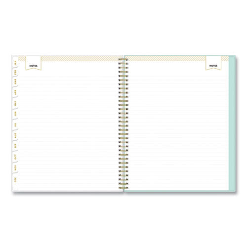 Day Designer Secret Garden Mint Frosted Weekly/monthly Planner, 11 X 8.5, Multicolor Cover, 12-month (jan To Dec): 2024