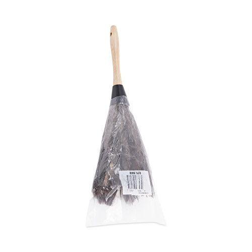 Professional Ostrich Feather Duster, Gray, 14" Length, 6" Handle