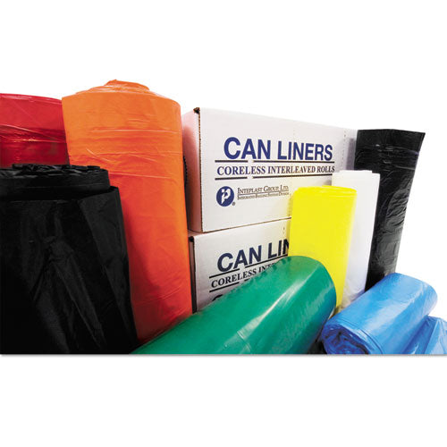 High-density Interleaved Commercial Can Liners, 45 Gal, 0.87 Mil, 40" X 48", Clear, 150/carton