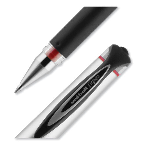 207 Impact Gel Pen, Stick, Bold 1 Mm, Red Ink, Silver/black/red Barrel