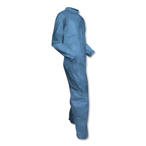 A65 Zipper Front Flame Resistant Coveralls, 3x-large, Blue, 21/carton