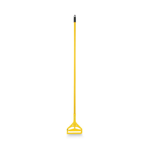 Quick Change Side-latch Plastic Mop Head Handle, 60" Aluminum Handle, Yellow