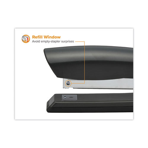 Premium Antimicrobial Stand-up Stapler, 20-sheet Capacity, Black