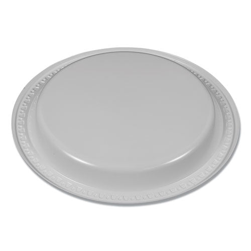 Plastic Dinnerware, Plates, 7" Dia, White, 125/pack