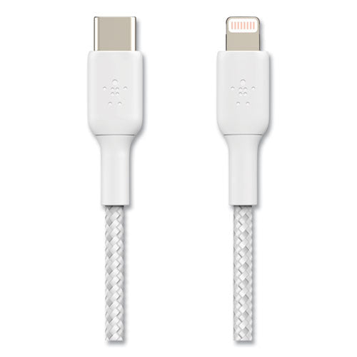 Boost Charge Braided Apple Lightning To Usb-c Chargesync Cable, 3.3 Ft, White