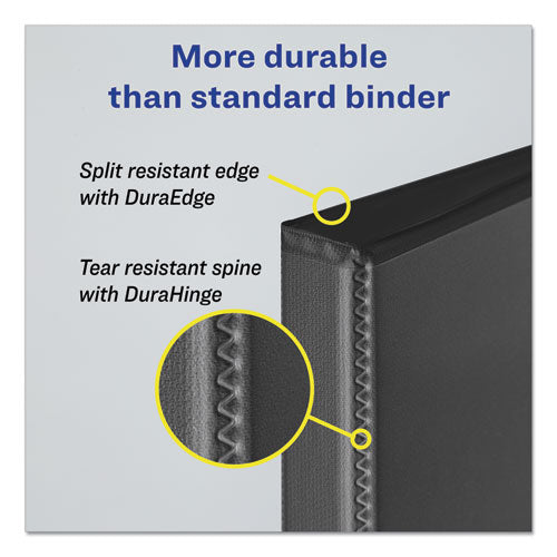 Durable View Binder With Durahinge And Slant Rings, 3 Rings, 1.5" Capacity, 11 X 8.5, Blue