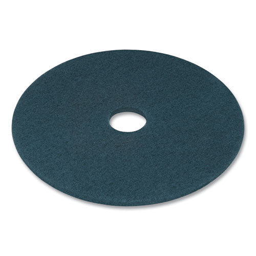 Cleaning Floor Pads, 20" Diameter, Blue, 5/carton