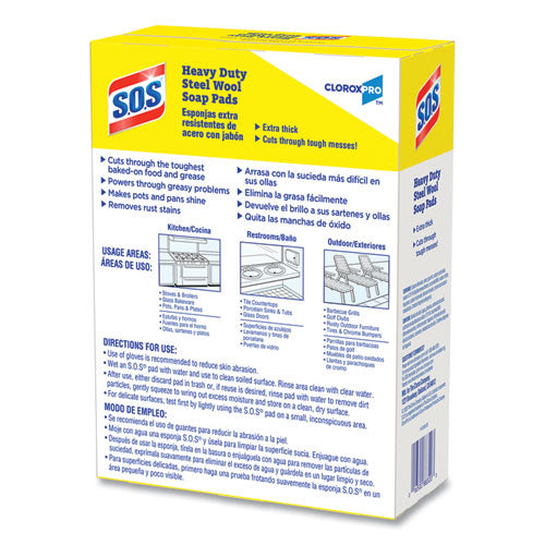 Steel Wool Soap Pads, 2.4 X 3, Steel, 15 Pads/box, 12 Boxes/carton