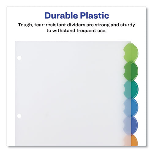 Insertable Style Edge Tab Plastic Dividers, 8-tab, 11 X 8.5, Translucent, 1 Set