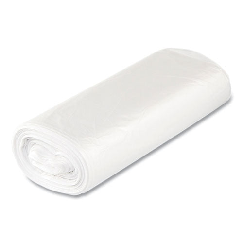 High-density Commercial Can Liners Value Pack, 33 Gal, 14 Microns, 33" X 39", Clear, 25 Bags/roll, 10 Rolls/carton