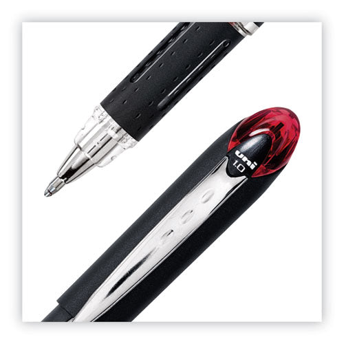 Jetstream Hybrid Gel Pen, Stick, Bold 1 Mm, Red Ink, Black/silver/red Barrel