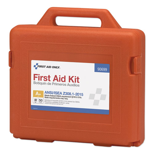 Ansi Class A+ First Aid Kit For 50 People, Weatherproof, 215 Pieces, Plastic Case