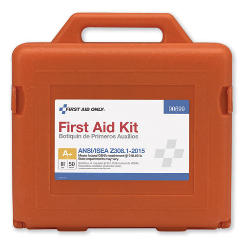 Ansi Class A+ First Aid Kit For 50 People, Weatherproof, 215 Pieces, Plastic Case