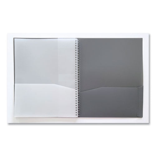 Noted Neutrals Glossy 10-pocket Portfolio Folder, 11 X 8.5, Assorted